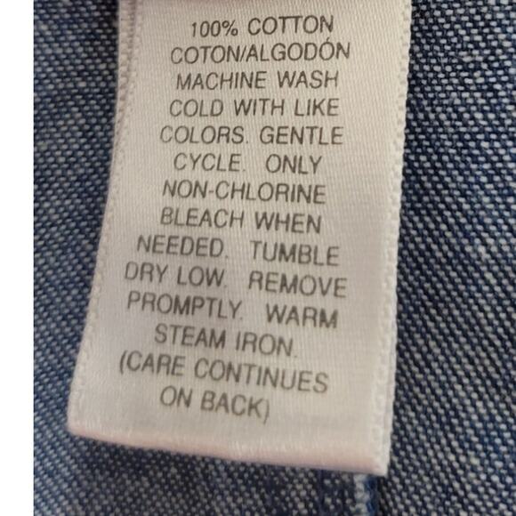 Susan Bristol Jean Dress Womens X-Large Knee Length Dark Blue Denim Vintage - Picture 8 of 8